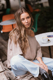 Fee Knitted Top Cotton Cashmere Camel