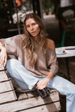 Fee Knitted Top Cotton Cashmere Camel
