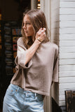 Shorty Knitted Top Cotton Cashmere Camel