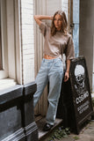 Shorty Knitted Top Cotton Cashmere Camel