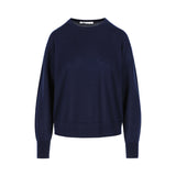 Rosette Knitted Top Fine Cashmere Navy