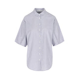 Shirt Cotton Stripe White/Blue
