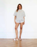 Belle T-Shirt Terry Towelling Grey Melange