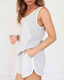 Renee Top Terry Towelling Grey Melange