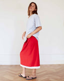 Nicky Skirt Long Viscose Red