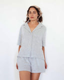 Bobby Vest Terry Towelling Grey Melange