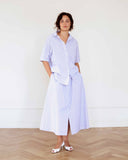 Colette Skirt Cotton Stripe White/Blue