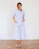 Colette Skirt Cotton Stripe White/Blue