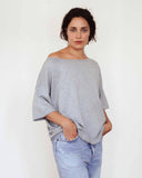 Fee Knitted Top Cotton Cashmere Grey