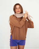 Triangle Stripe Cashmere Macchiato