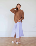 Colette Skirt Cotton Stripe White/Blue