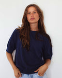Noi Knitted Top Fine Cashmere Navy