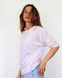 Noi Knitted Top Fine Cashmere Soft Pink