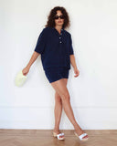 Pauline Polo Terry Towelling Midnight