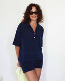 Pauline Polo Terry Towelling Midnight