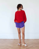 George Sweater Terry Towelling Red