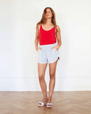 Renee Top Terry Towelling Red