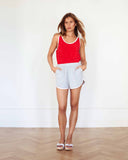 Renee Top Terry Towelling Red