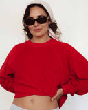 George Sweater Terry Towelling Red