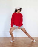 George Sweater Terry Towelling Red