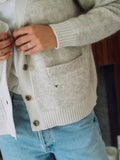 Lucie Wool Mohair Cardigan Ivory