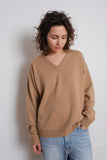 Vera Wool Cashmere V-Neck Camel