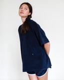 Jean Terry Towelling Oversized T-shirt Midnight