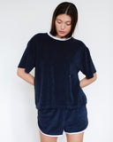 Belle Terry Towelling T-shirt Midnight