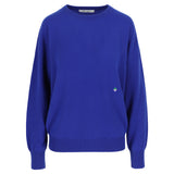 Rose Cashmere Crewneck Sweater Royal Blue