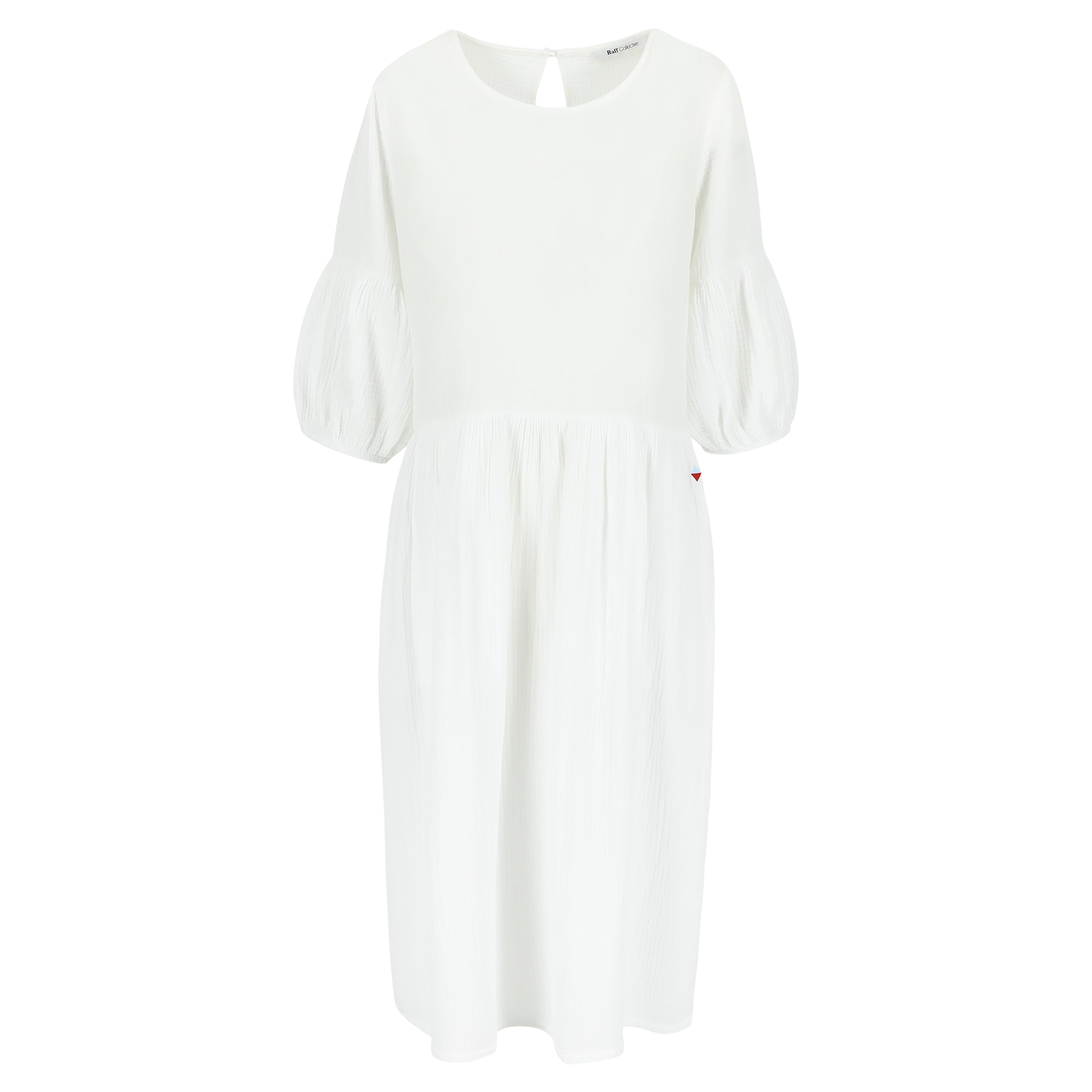 Vero Cotton Gause Dress White
