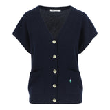 Camille Cashmere Cardigan Navy